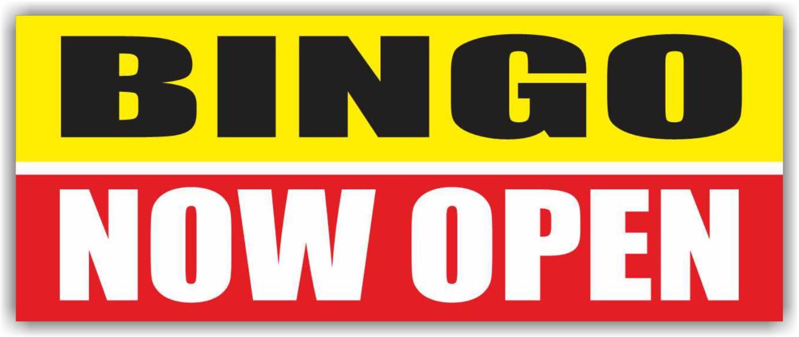 BINGO Now Open Advertising Banner Vinyl Sign Lottery Tickets Tonight Scratchers