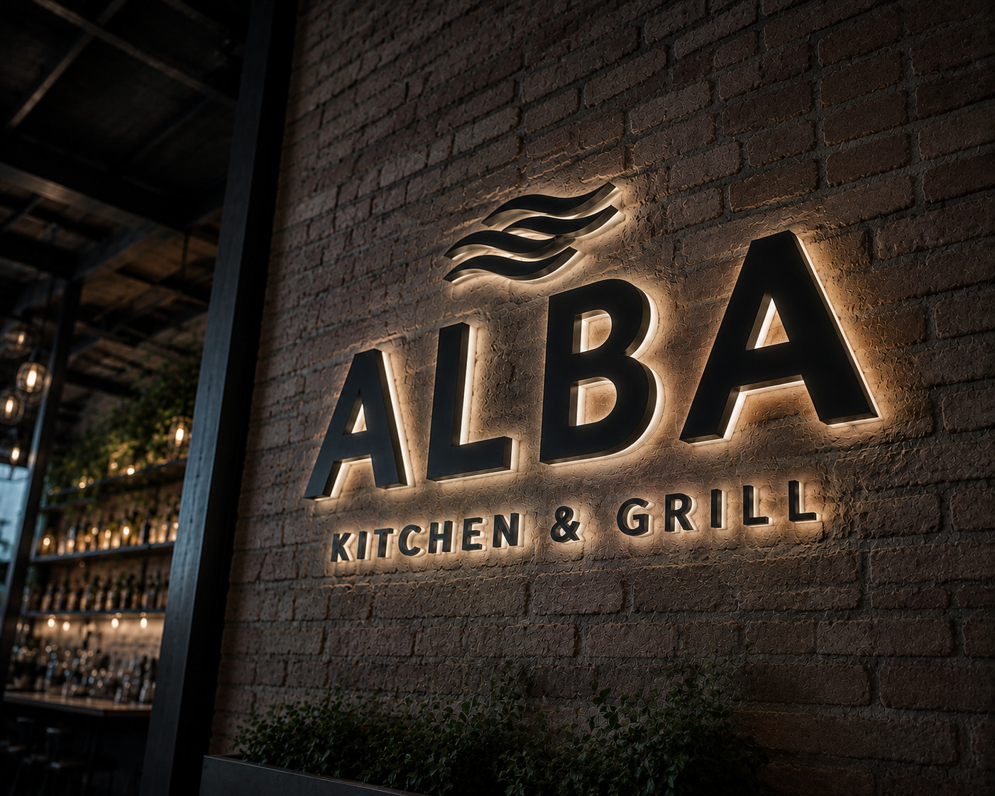 Custom 3D Metal Sign | Laser Cut Backlit Logo | Outdoor Business Wall Sign