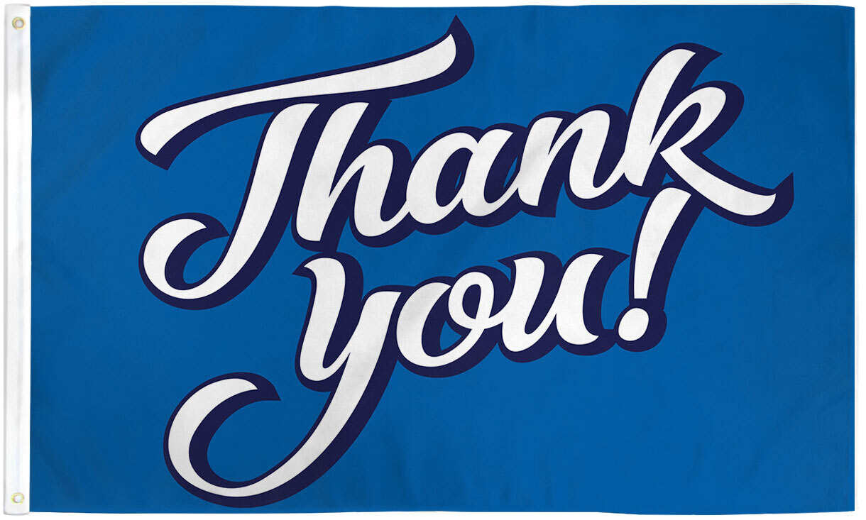 Blue Thank You Flag 3x5ft Business Flag Advertising Sign