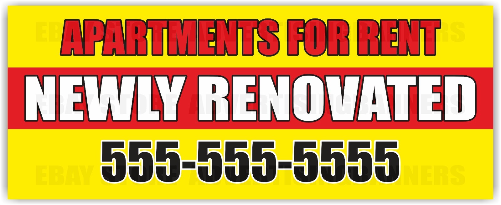 APARTMENTS FOR RENT NEWLY RENOVATED Advertising Banner Vinyl Mesh Sign Custom