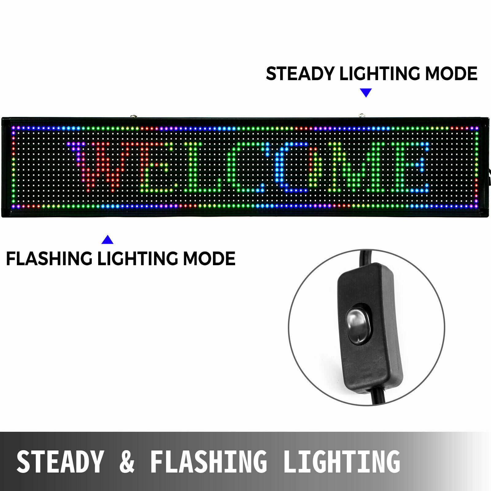 40&Prime;X8&Prime; LED Scrolling Sign Programble Digital Advertising 7-Color Display Board
