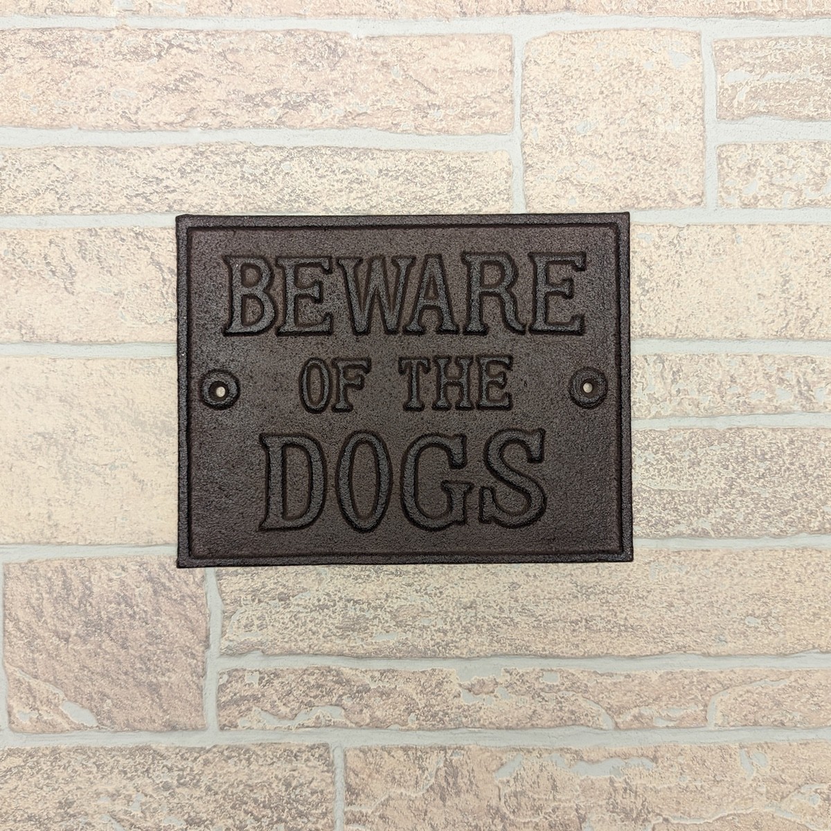 Beware of Dogs Warning Caution Sign Rustic Home Front Porch Garden Gate Plaque