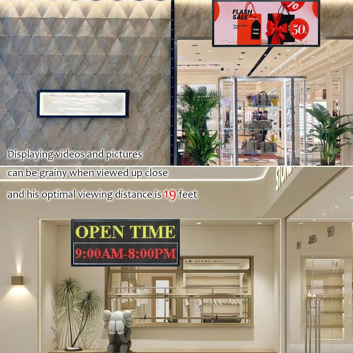 Custom P6 Programmable LED Sign – Outdoor Scrolling Message Board 40&Prime;x17