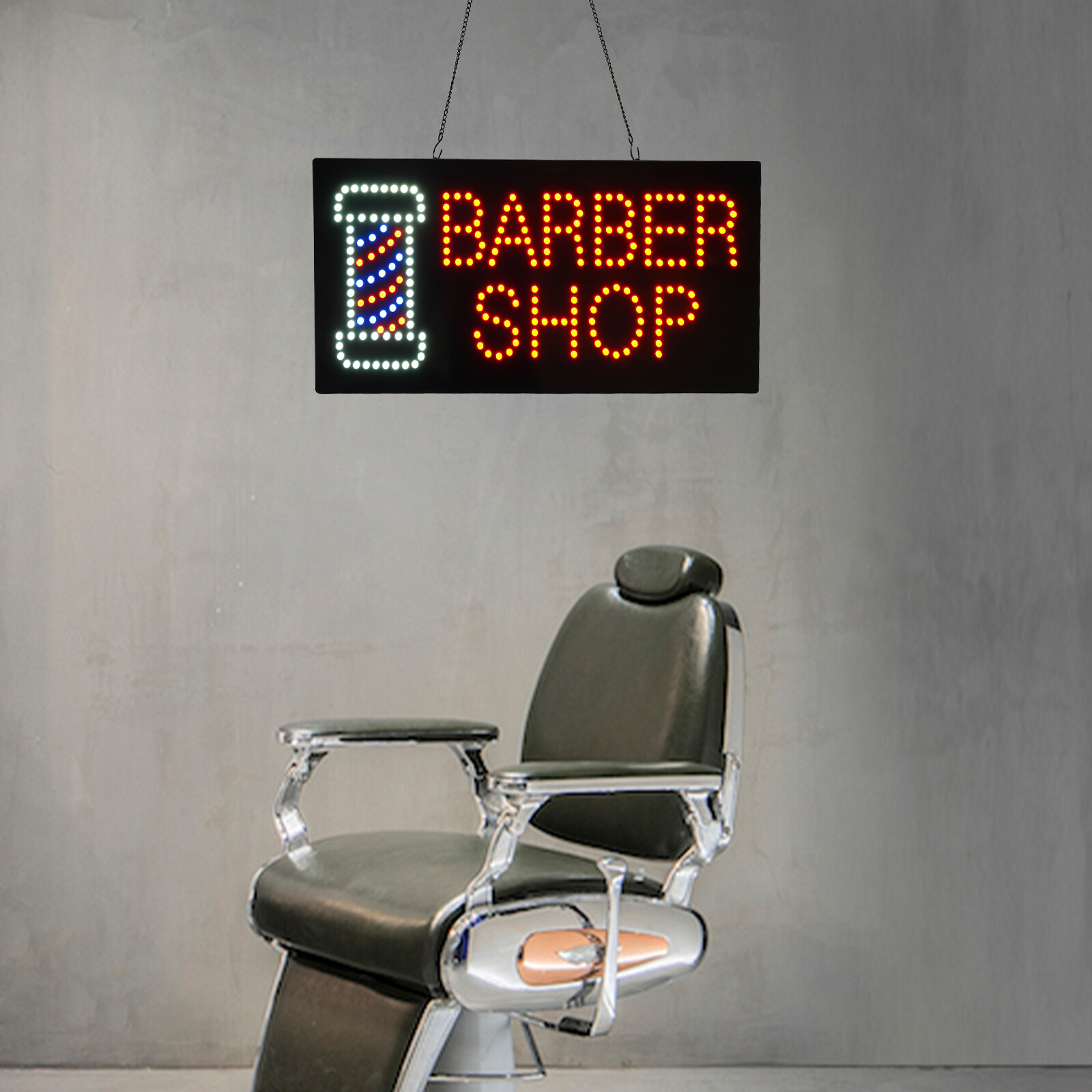 Barber Shop Sign LED Light Sign Business Sign Display 60*30cm/23.61&Prime; x 11.81&Prime;