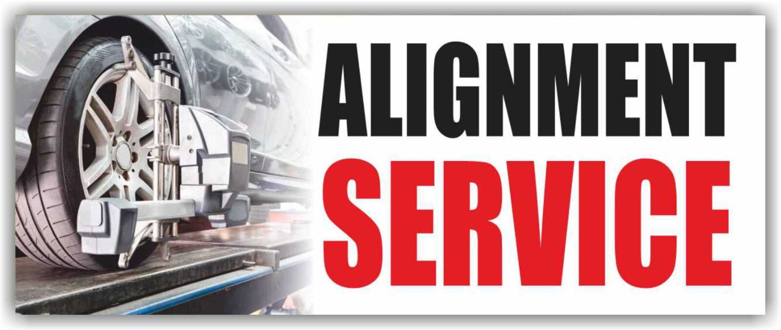 ALIGNMENT SERVICE Advertising Banner Vinyl Sign Auto Repair Mechanic Garage Shop