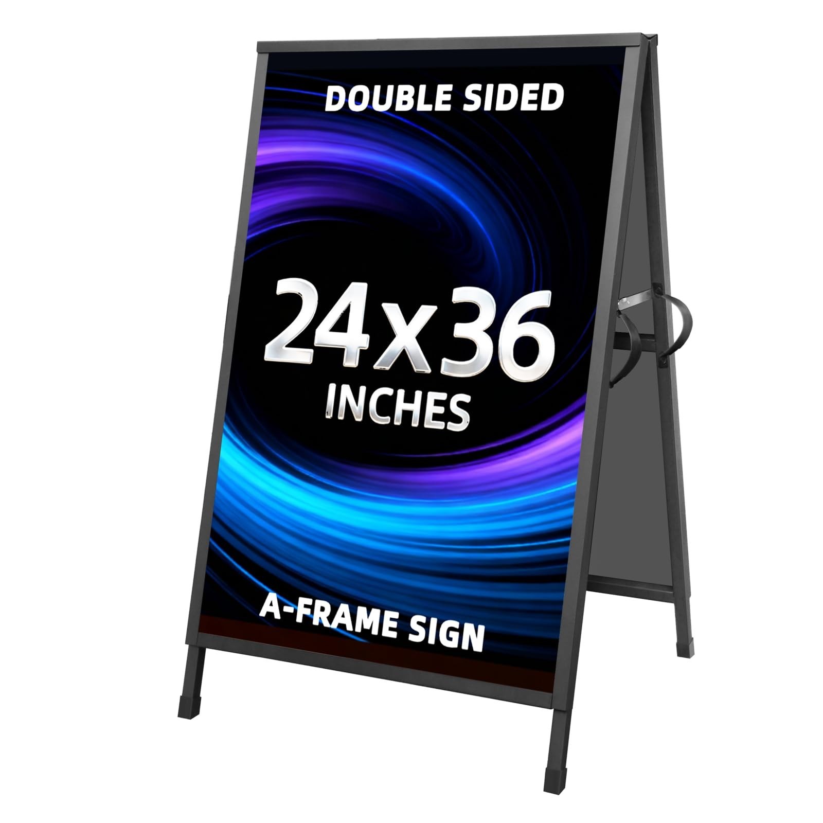 Heavy Duty Folding A-Frame Sidewalk Sign 24×36 Inch Double-Sided Metal Display