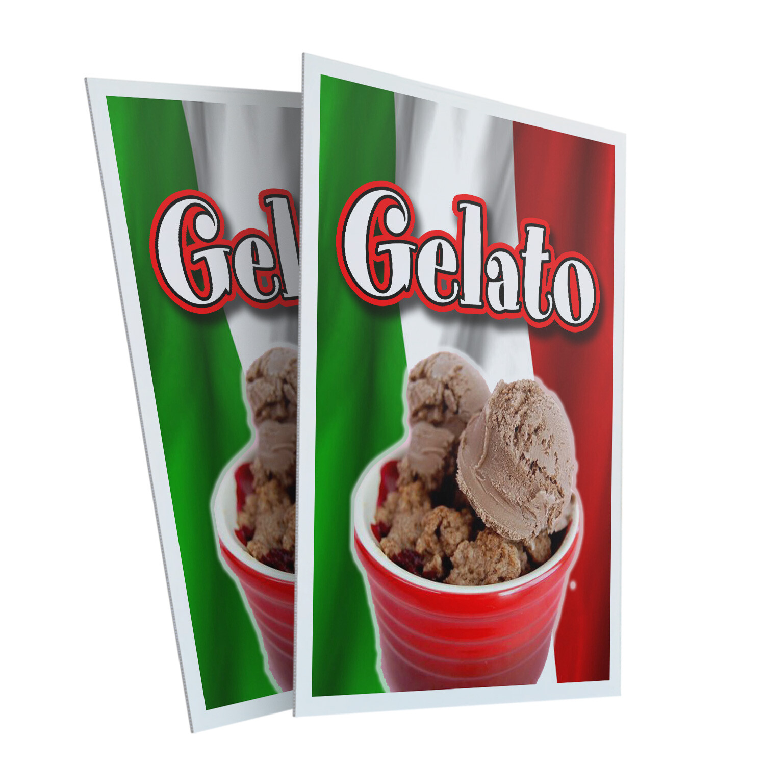 A-frame Sidewalk Gelato 24&Prime; x 36&Prime; Double Sided A-Frame Sidewalk Sign