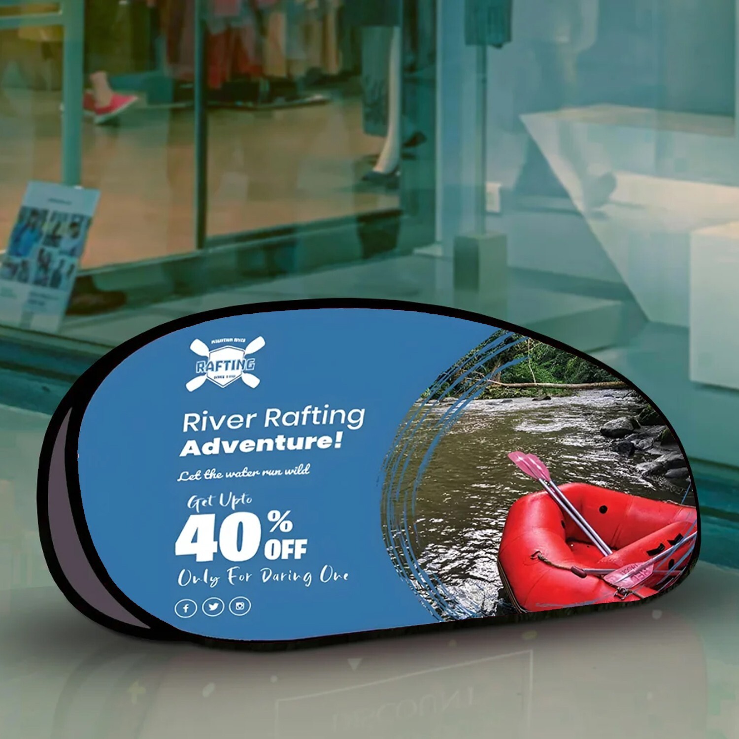 Bean Shaped Popup banner A-board Sign Banner Display-Provide Professional Design