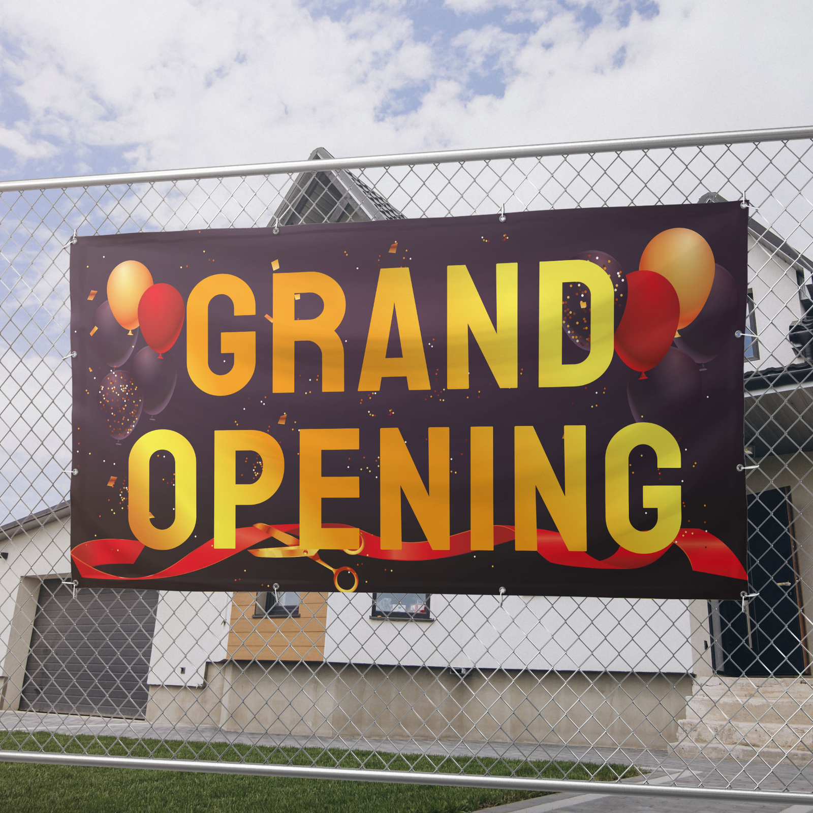 Grand Opening Banner 13 oz Heavy Duty Vinyl Grand Opening Sign – Business