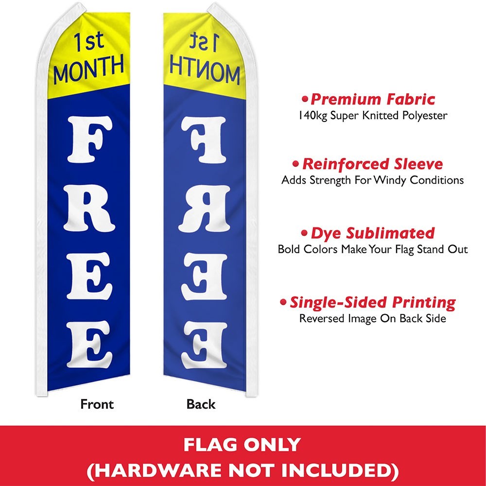 1st Month Free Advertising Swooper Feather Flutter Flag Real Estate
