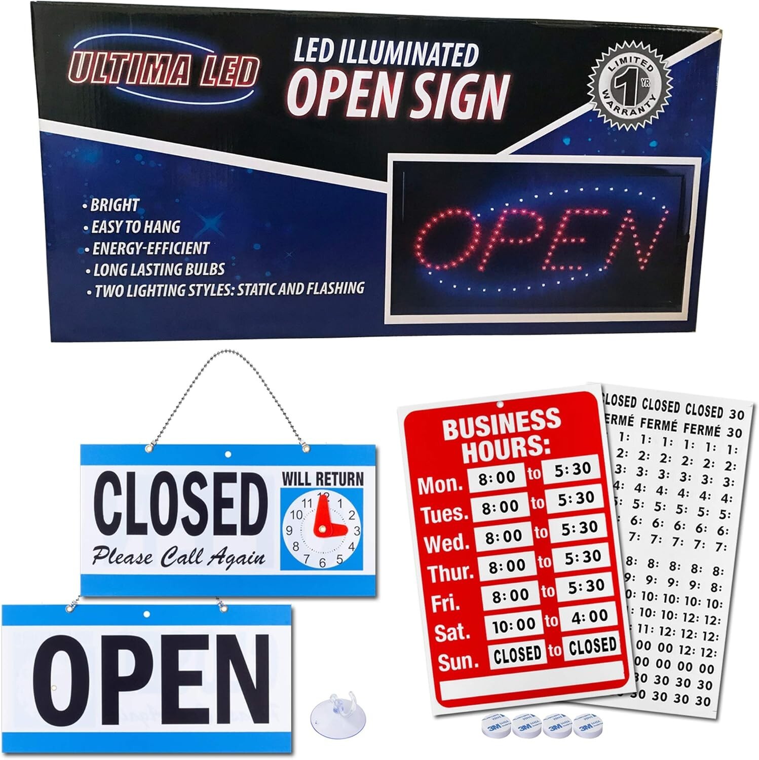 LED Neon Open Sign with Flashing Mode – Attractive Storefront Promotion