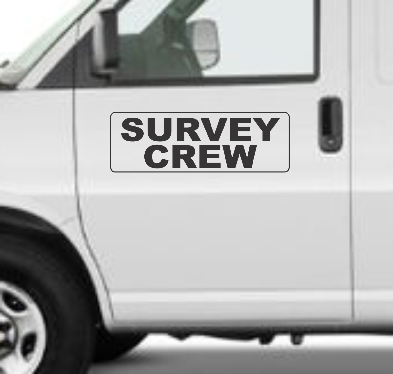 Survey Crew 6&Prime;x18&Prime; BLACK Magnetic Vehicle Signs to fit Van Car Truck or SUV