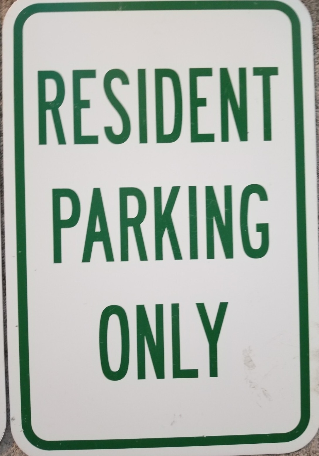 3 Signs 12&Prime;x18&Prime; Heavy Gauge Aluminum Signs 1 – RESIDENT PARKING ONLY, 2 – PERMIT