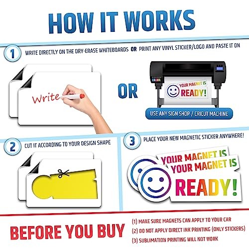 Premium Magnetic Car Signs – Blank – 18&Prime;x12&Prime; – Will Never Fly Off Your Car