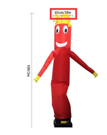 10FT Custom Inflatable Tube Wind Dancer Air Puppet Sky Dancing Wavy Man-Red
