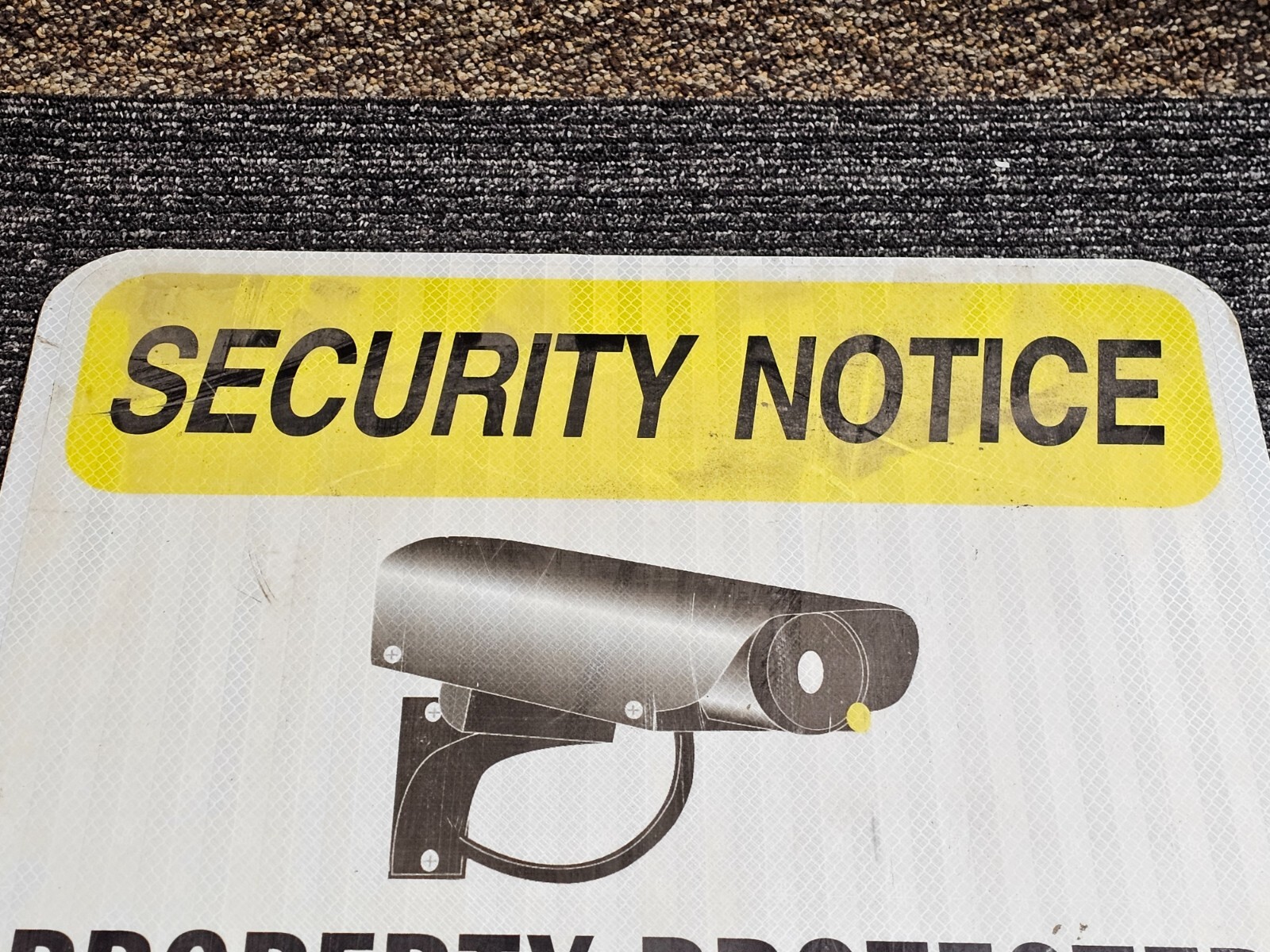 (QTY 2) Peachtree 18&Prime; X 18&Prime; Protected By Video Surveillance Sign, Non-Reflective