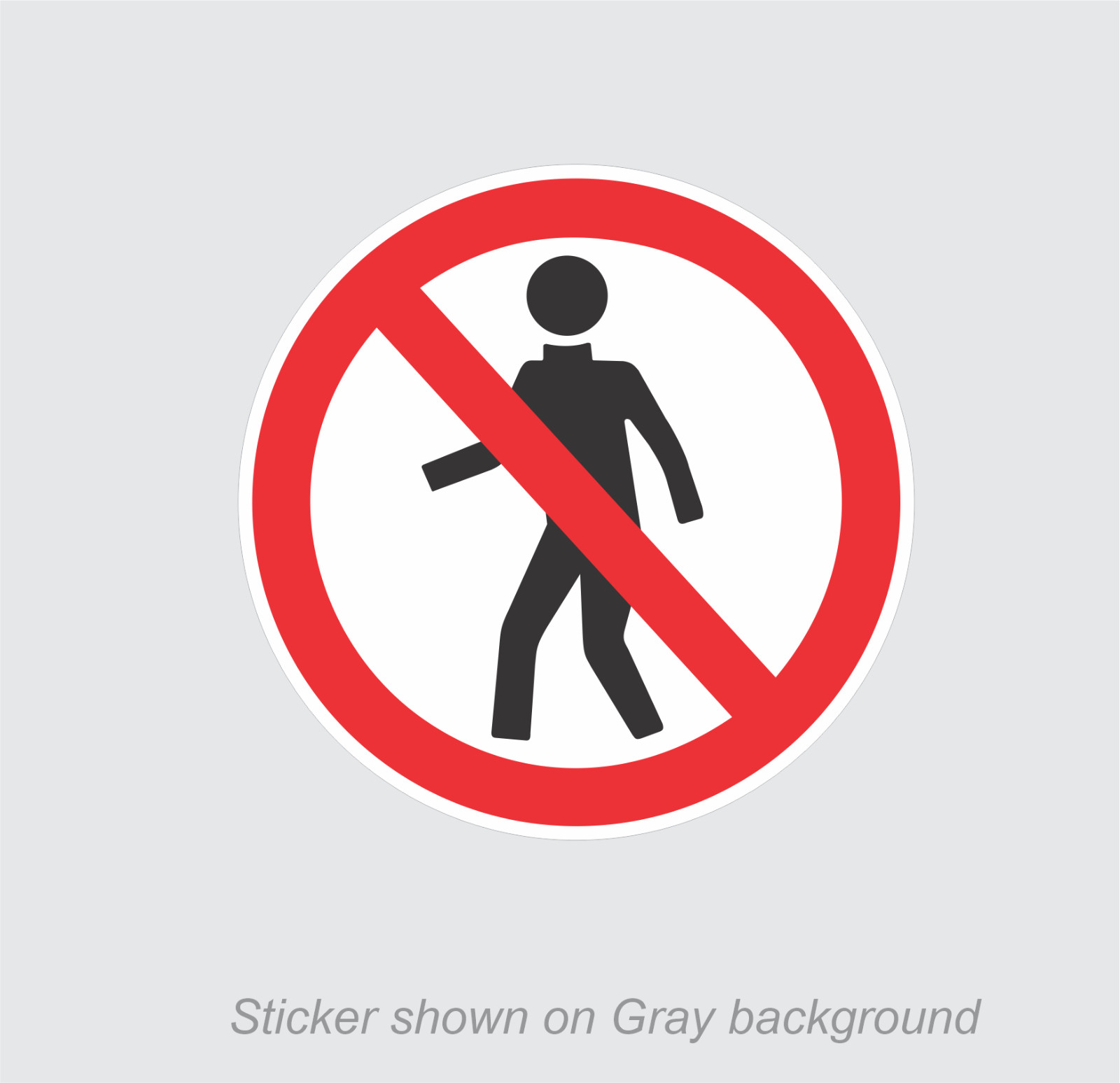 NO WALKING stickers | Select a Size | white | outdoor durable | decals