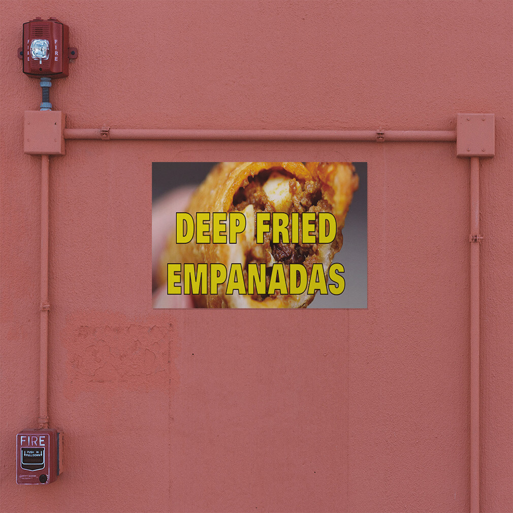Decal Stickers Deep Fried Empanadas Advertising Printing A Store Sign Label