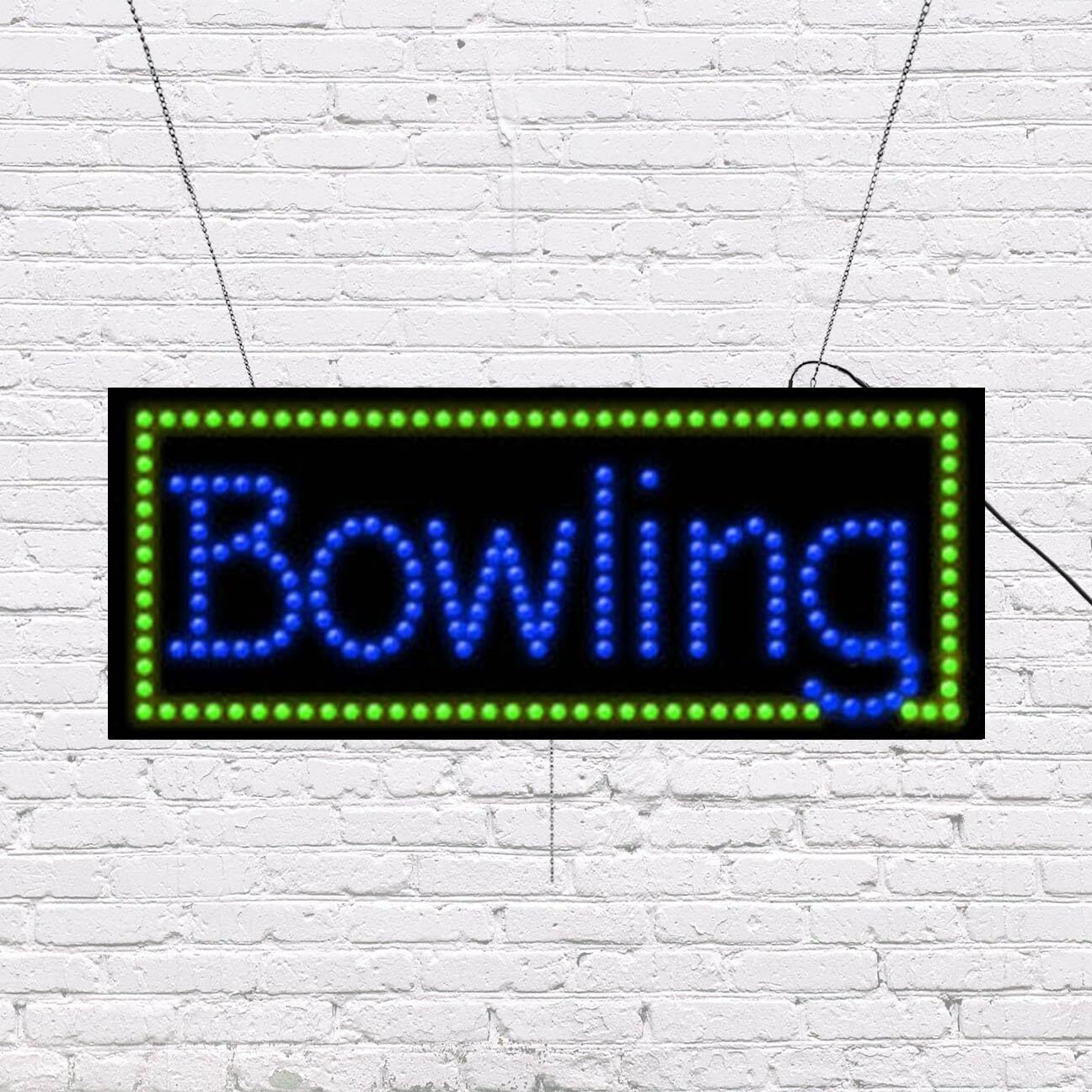 LED Bowling Sign | Light Up Sign | 11&Prime;H x 27&Prime;W x 2&Prime;D