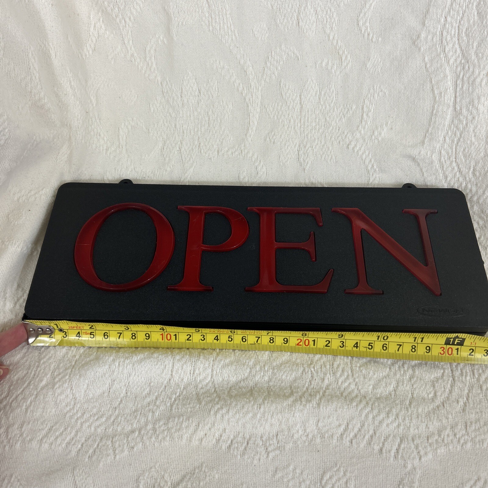 13-1/4&Prime; x 5&Prime; x 1&Prime; Newon Open Sign Business Use