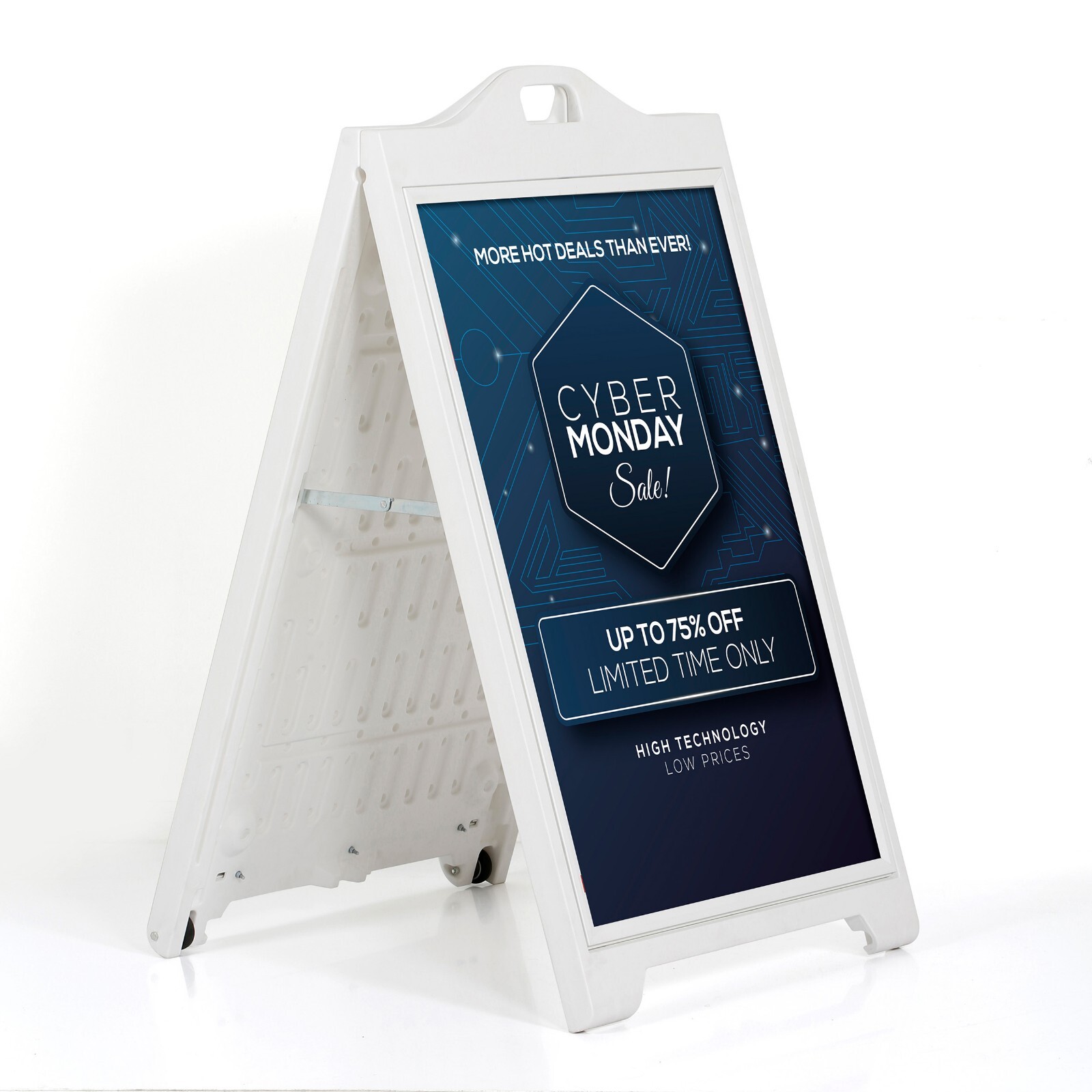 Sandwich Board A-Frame Sidewalk Sign Holder without Protective Cover 24×36 White