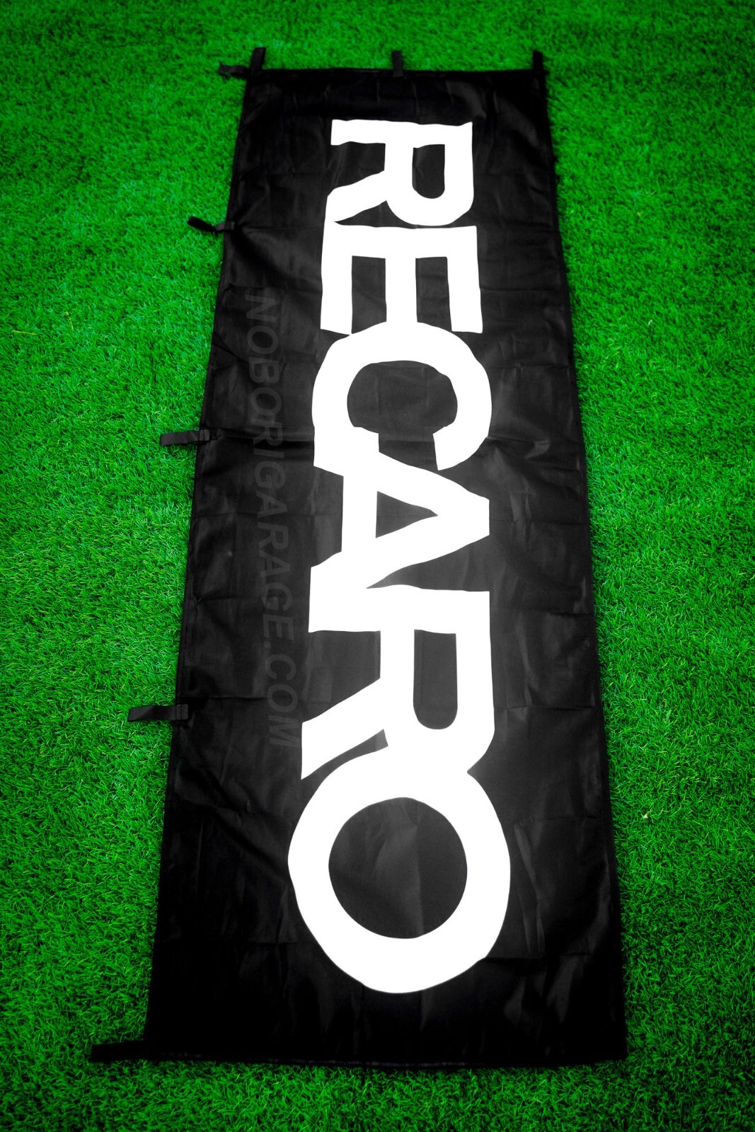 Black Recaro Japan Nobori Banner Flag Garage Sign JDM