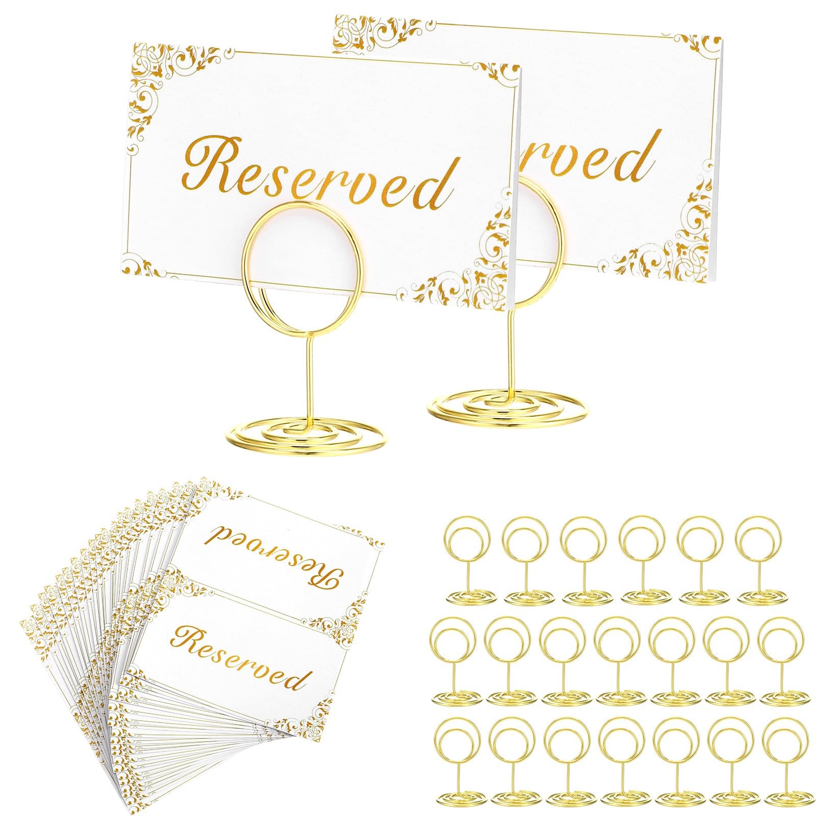 Reserved Table Signs 20 Pack Table Number Holders Elegant Reserved Signs for …