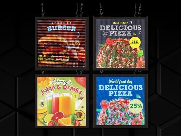 20&Prime; x 20&Prime; WiFi Enabled Full Color LED Advertising Display 5000cd/㎡ SMD LED