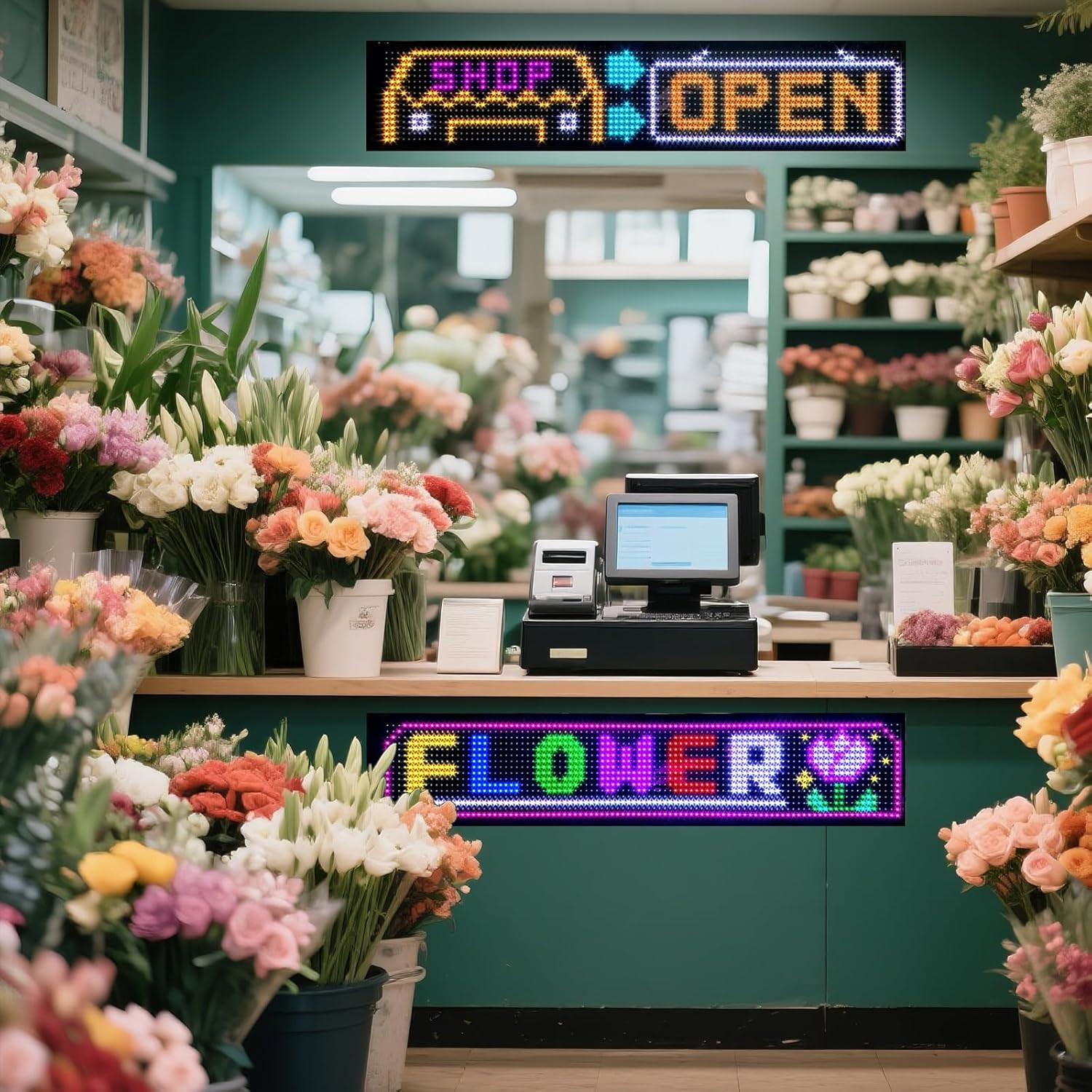 Ultra Bright Programmable LED Sign with Bluetooth APP Control for Business
