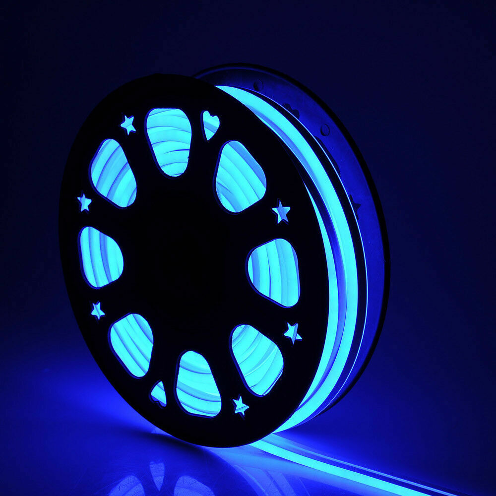 Blue 330ft 110V Waterproof LED Neon Rope Light Strip Outdoor DIYSign Lighting US