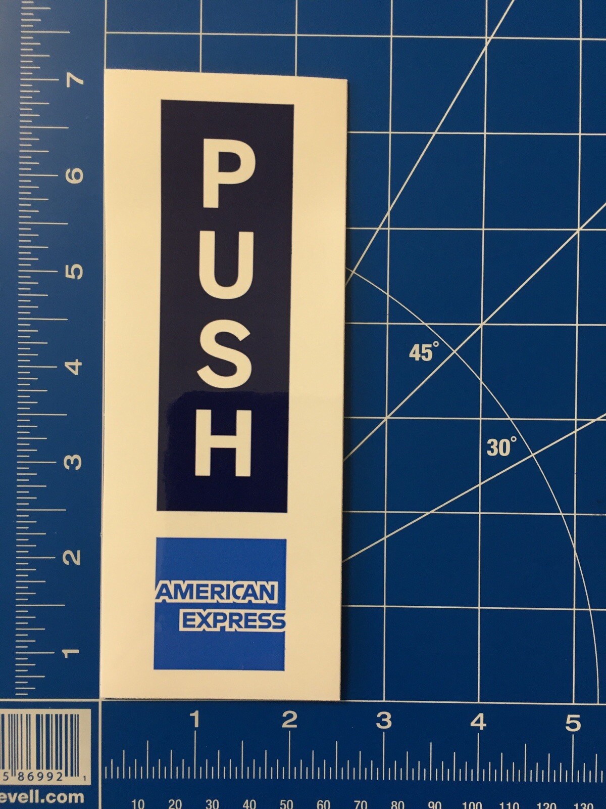 DOOR PUSH SIGN GLOSSY DURABLE STICKER BUSINESS RETAIL STORE American Express