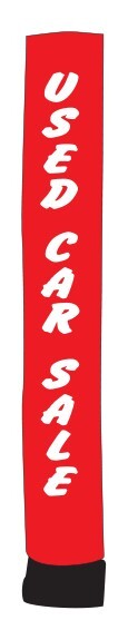 Car Dealer 18 Foot Tall Inflatable Blow Up Air Tube Smile Man Slogan Replacement