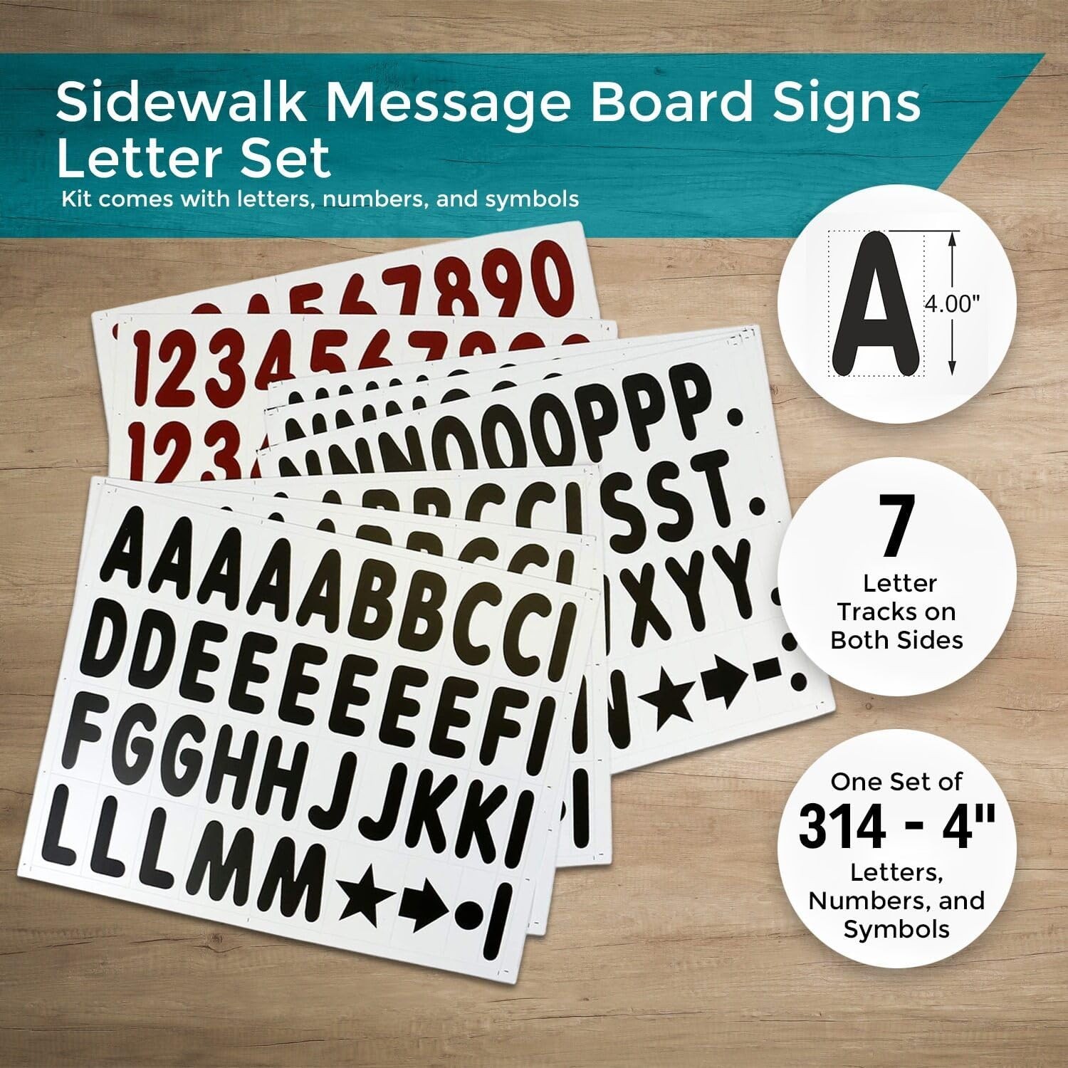 24&Prime;x36&Prime; Changeable Message Board Sidewalk Sign Standard Portable A-Frame Sign
