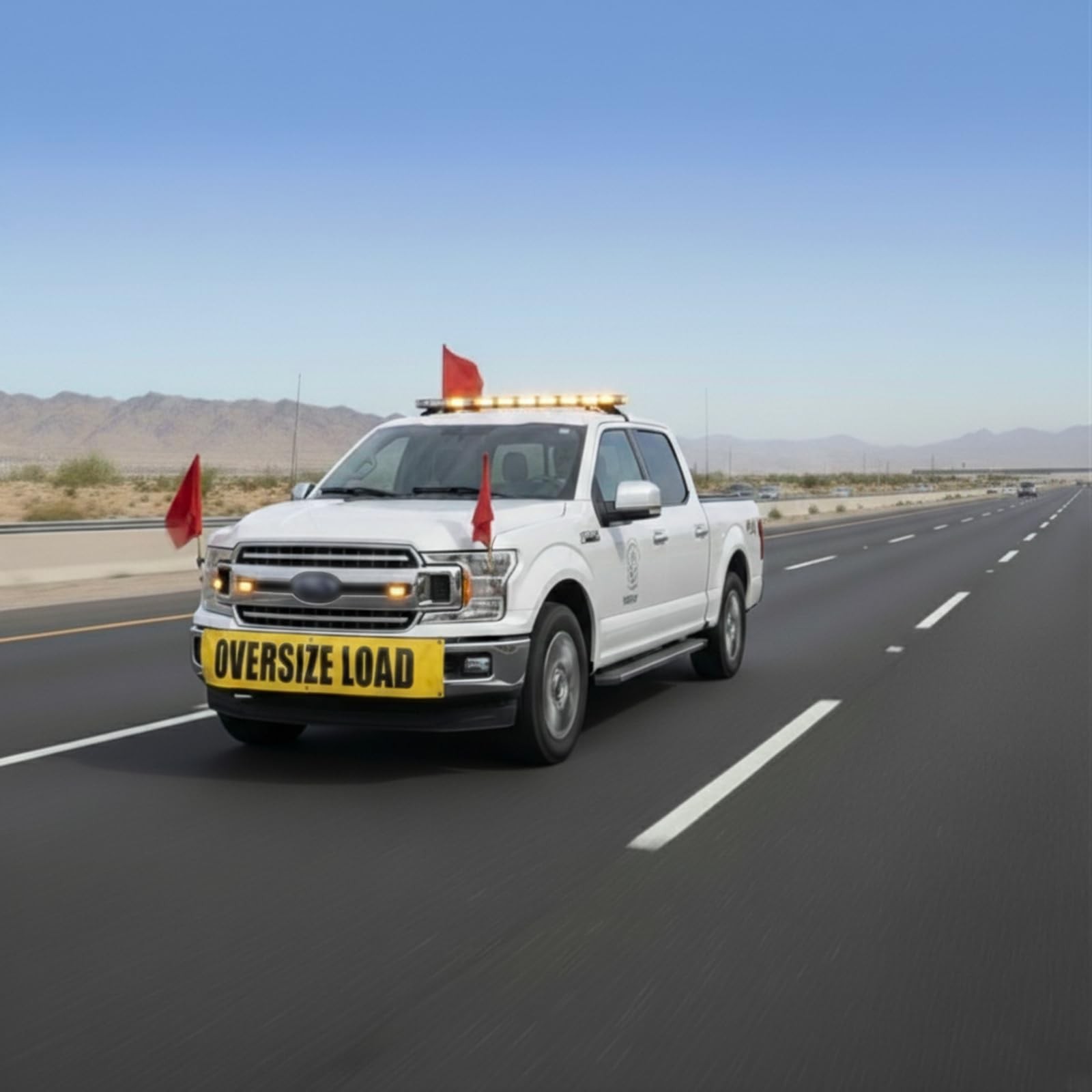 Oversize Load Banner Mesh 12×60 Inch 2 Pack Heavy Duty Escort Pilot Car Signs