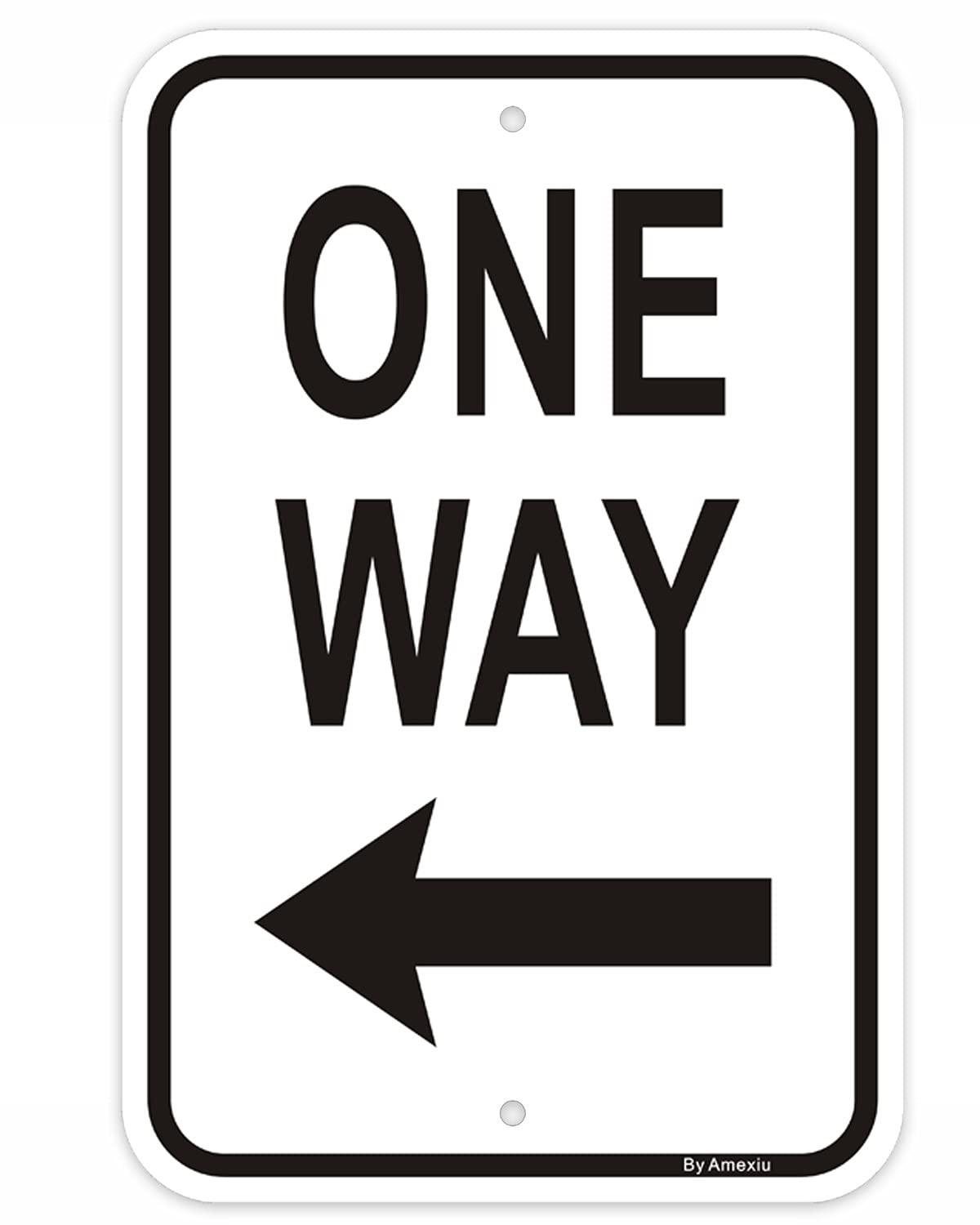 1 PC Large One Way Left Arrow Sign 18x12x0.06 Inch Reflective Aluminum
