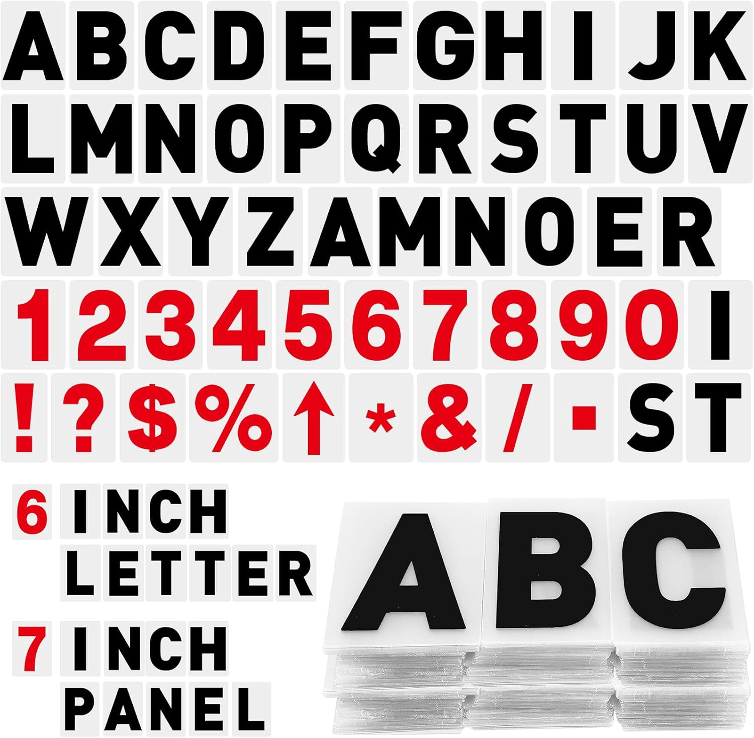 300 Pcs Sign Letter Printed on Marquee Flexible Outdoor Black Portable Sign Boar