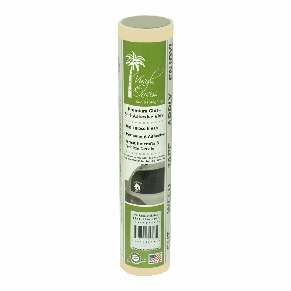 Vinyl Oasis – Gloss Beige – 12 in. x 10 ft. Roll – Premium Self-Adhesive Vinyl
