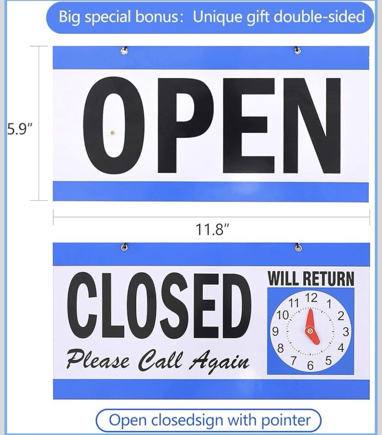 LED Open Sign, 16×6 Inch – Flashing Modes, Ideal for Restaurant, Bar, Salon