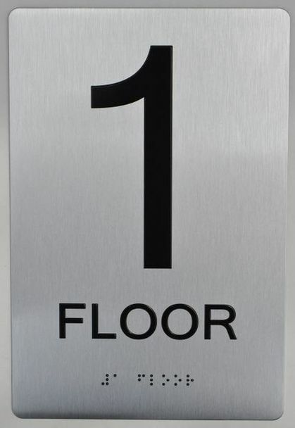 1st Floor SIGN-(Aluminium, Brush Silver,size 6×9) The sensation line–REF24-1027