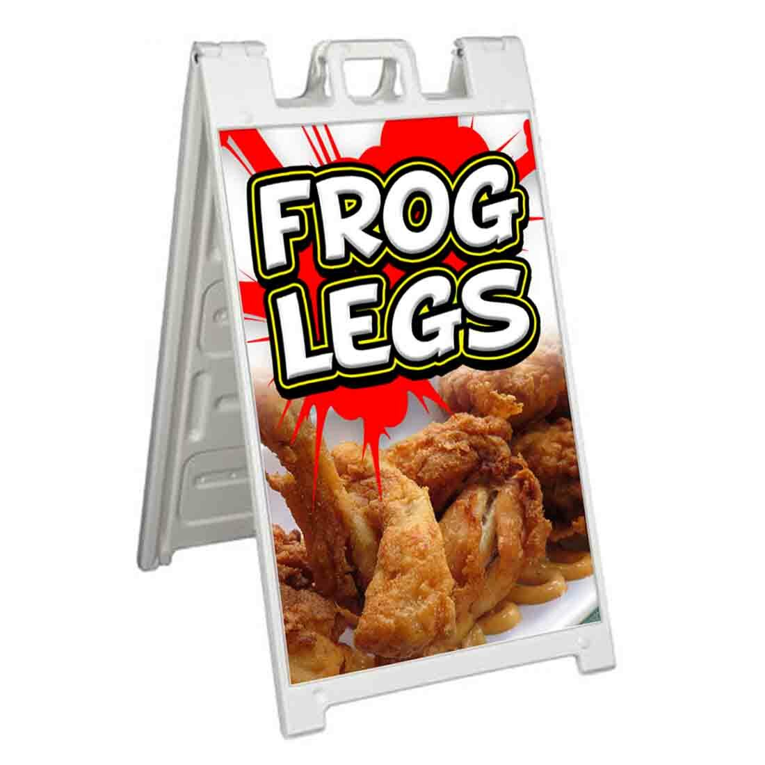 FROG LEGS Signicade 24×36 Aframe Sidewalk Sign Banner Decal FOOD