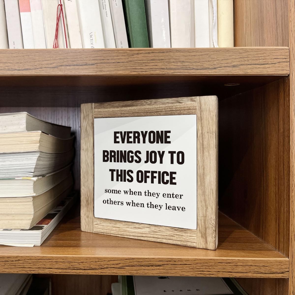 Funny Office Quotes Wooden Box Signs for Desk Shelf Home Work Decor Gift