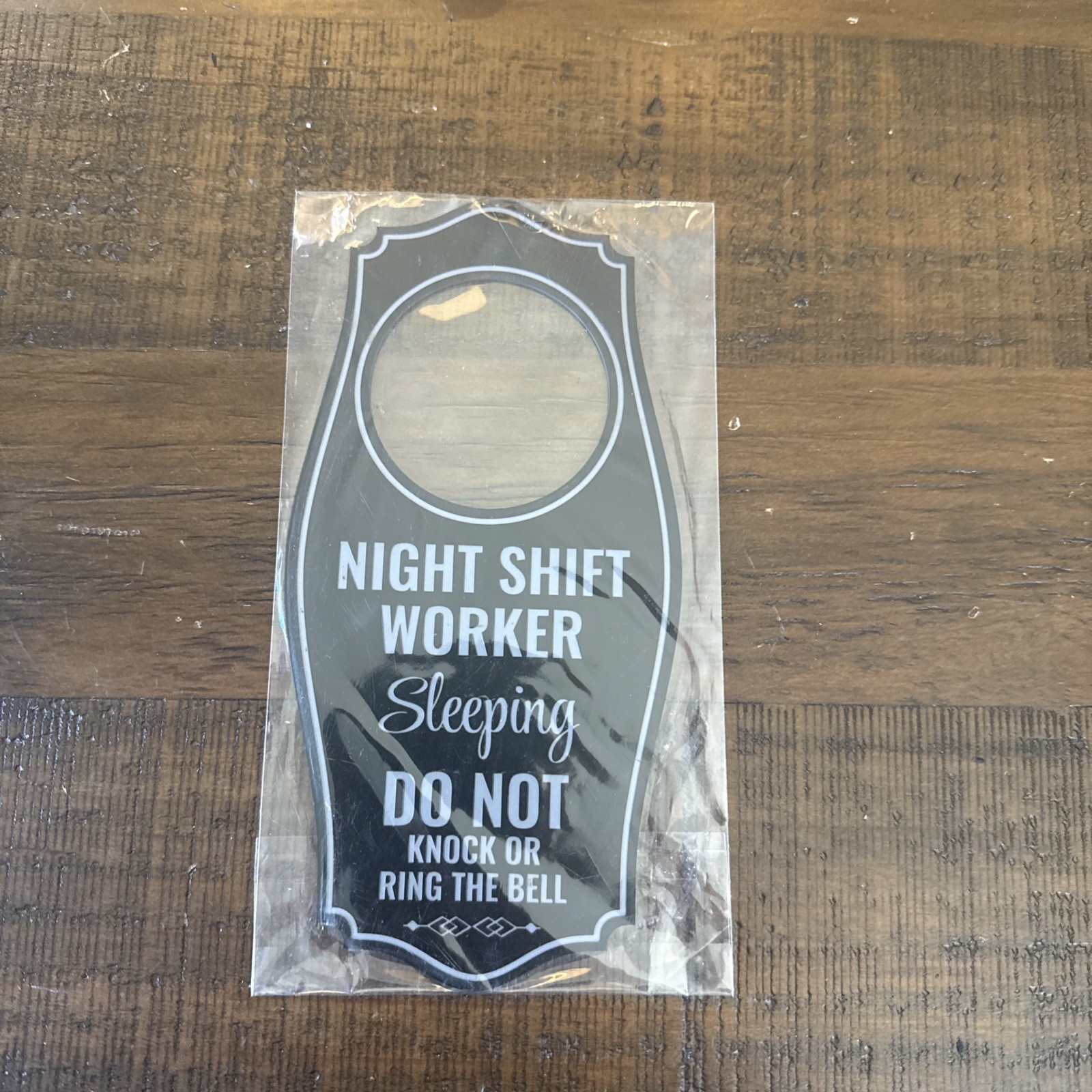 Night Shift Worker Sleeping Do Not Knock Or Ring The Bell Door Hanger 4&Prime; x 8&Prime;