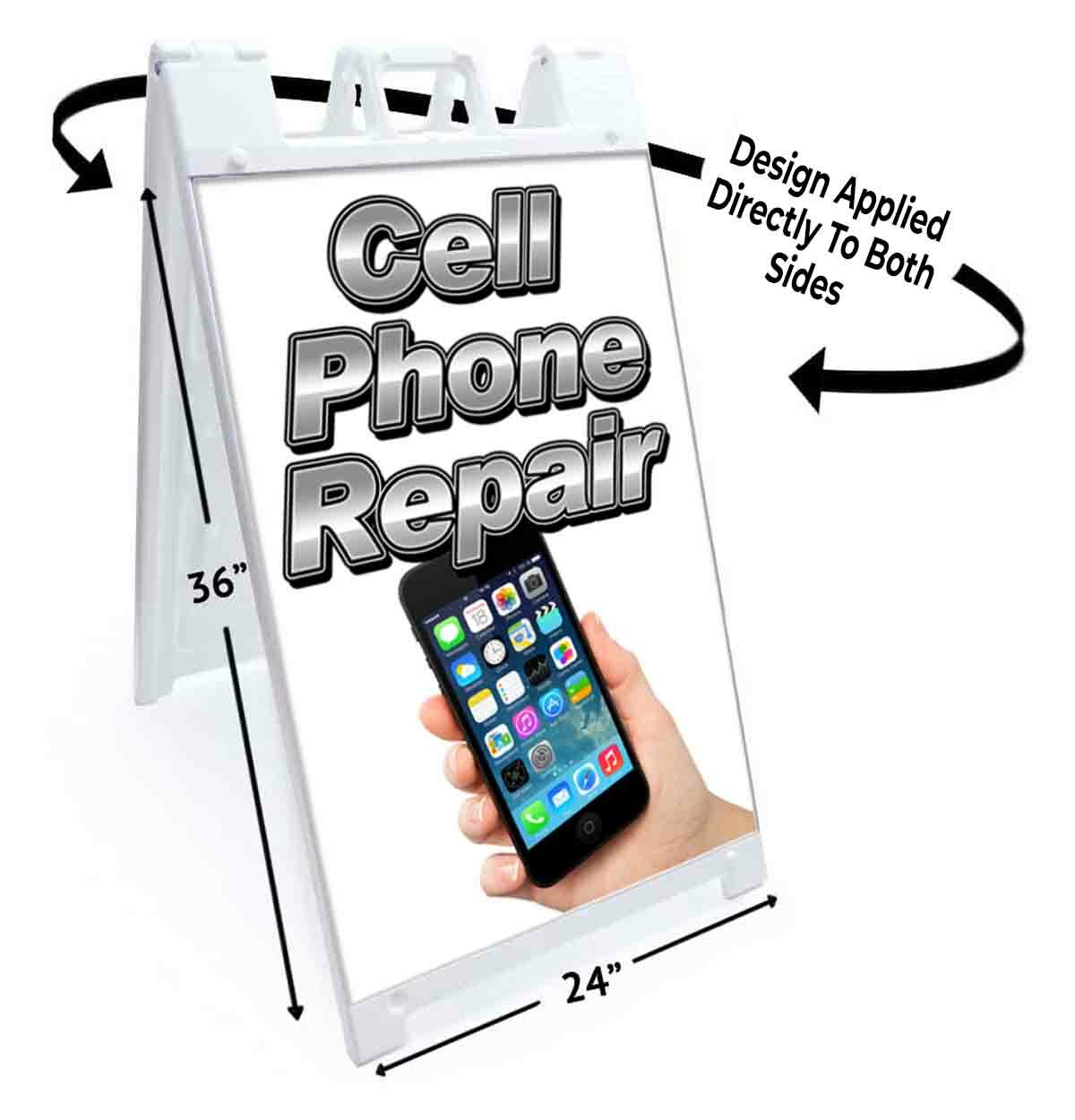 CELL PHONE REPAIR Signicade 24×36 A Frame Sidewalk Sign Double Sided TECHNOLOGY