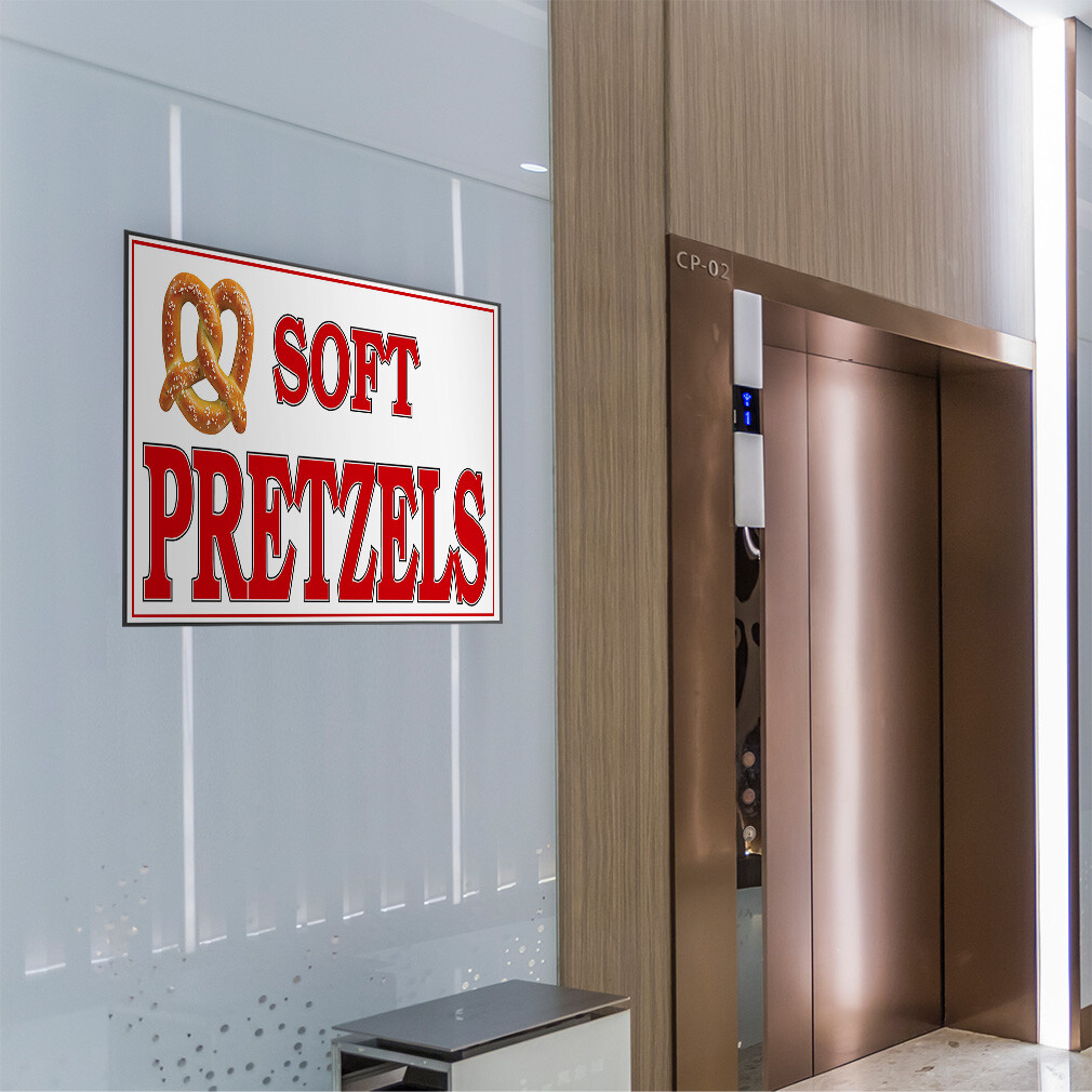 Decal Stickers Soft Pretzels Restaurant Food Bar Vinyl Store Sign Label
