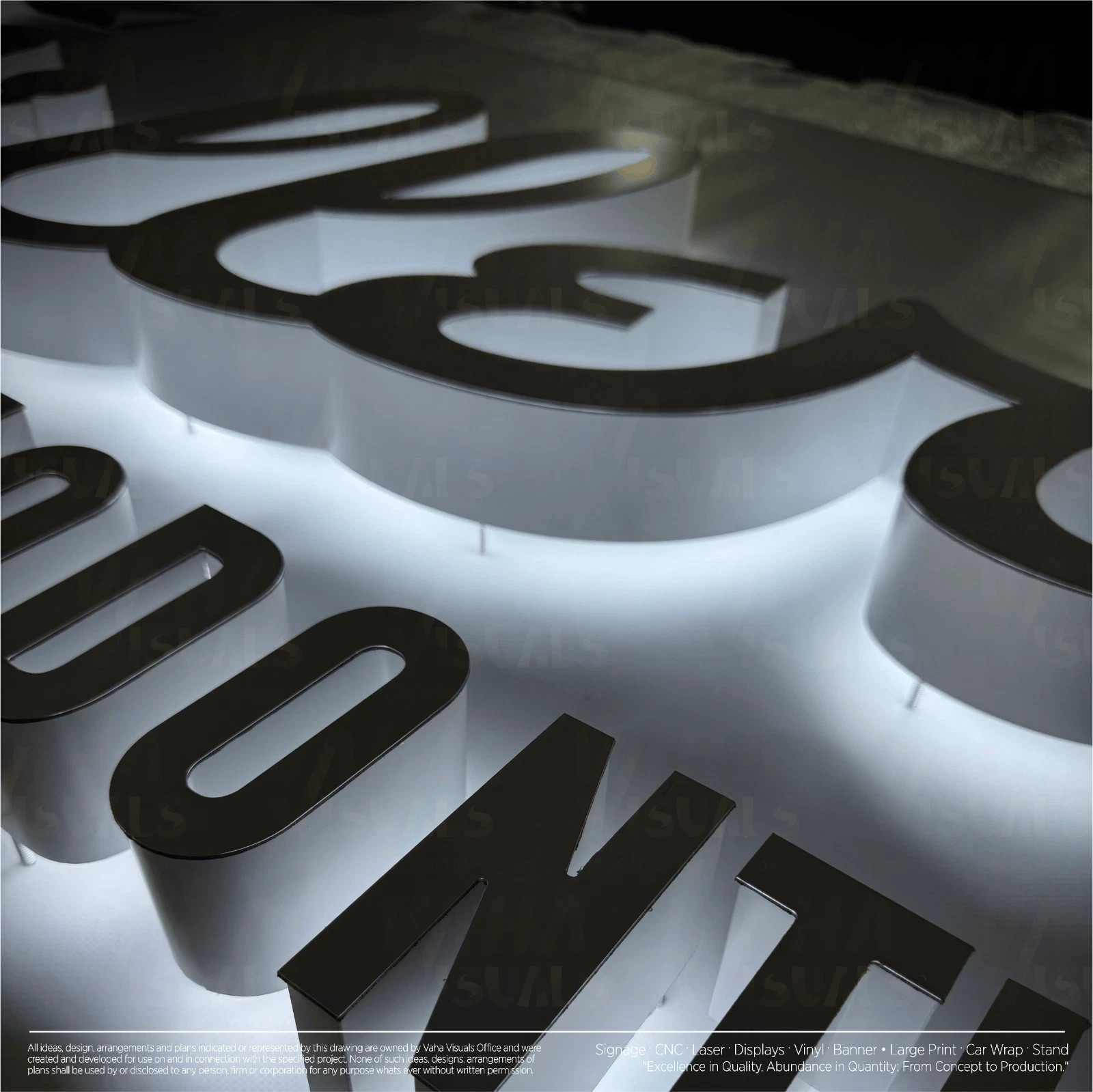 𝑵𝓙̶ Your Logo Custom 3D Channel Letters Illuminated & Non-Illuminated