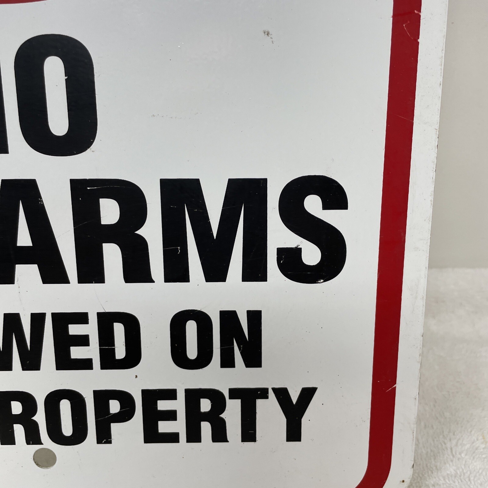 No Firearms Allowed On This Property 12X18” Metal Sign-Thick Metal