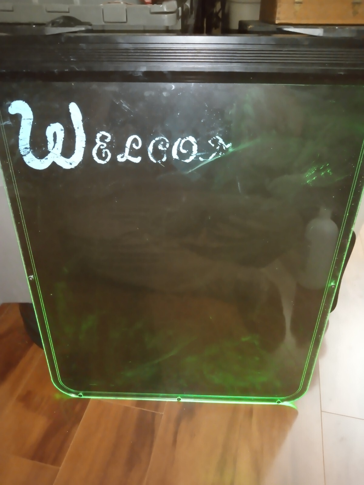 TWO Glowrite LED Illuminated Write-On Wipe-Off Signs Large 24&Prime; X 33&Prime; Boards Only