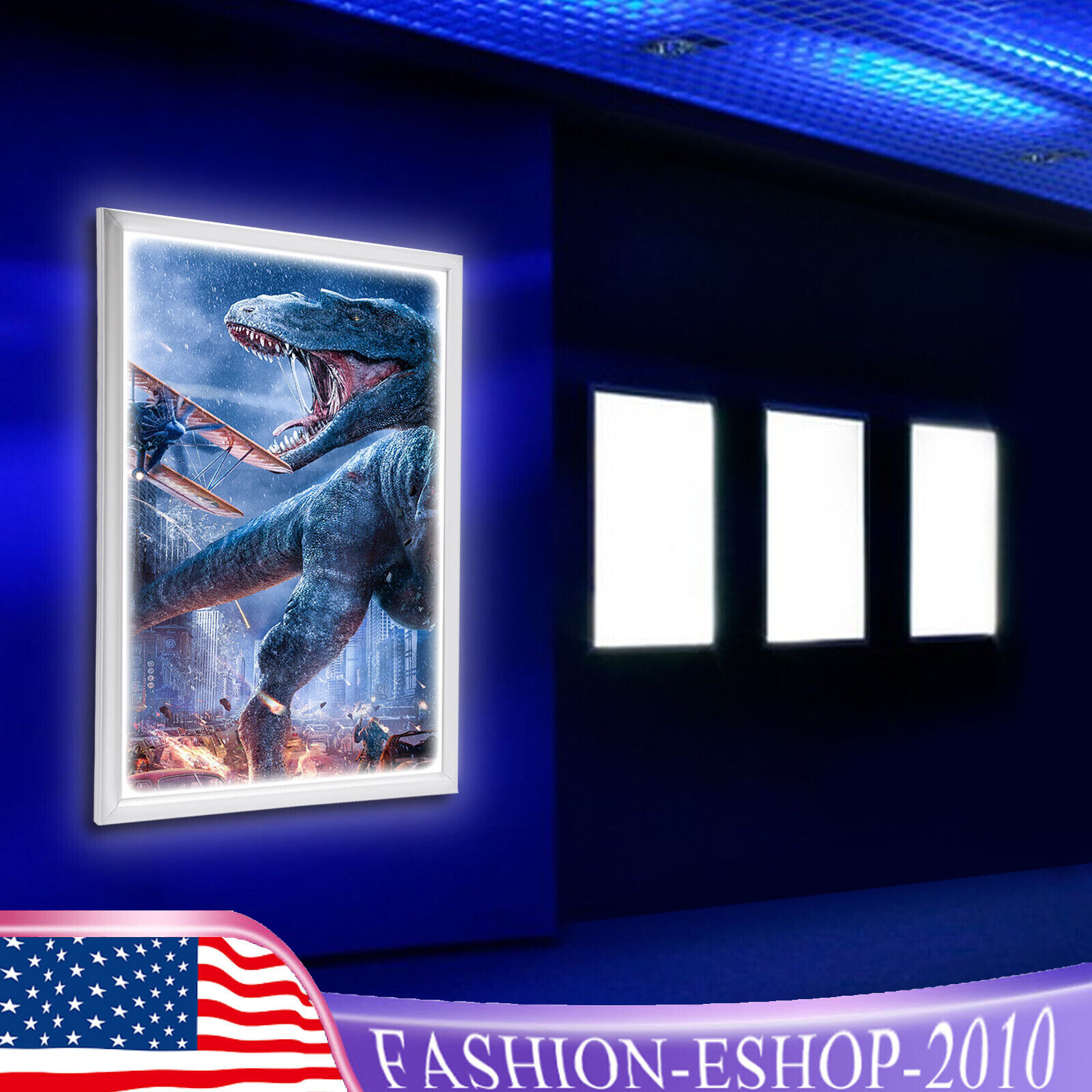 24×36&Prime; / 18×24&Prime; LED Backlit Movie Poster Art Picture Frame Light Box Wall Mount