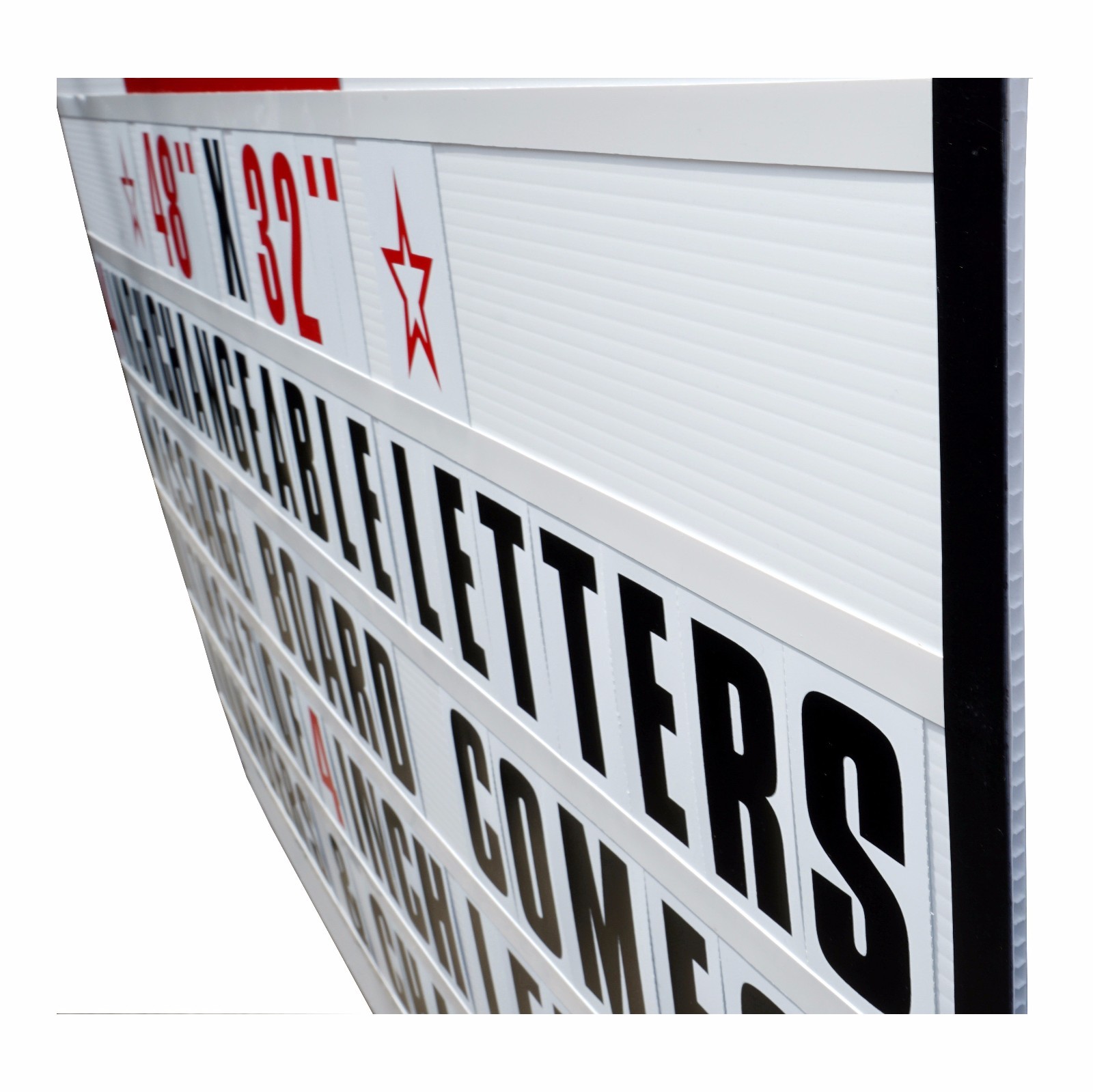 4&Prime; Big Changeable Letter Message Sign Menu Price Marquee Reader Board 48&Prime;x 32&Prime;