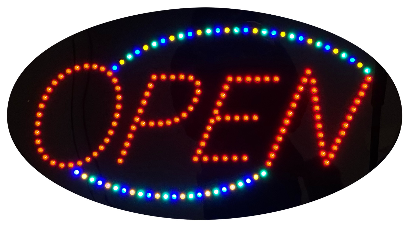 *Refurb* Colorful Oval LED Open Sign